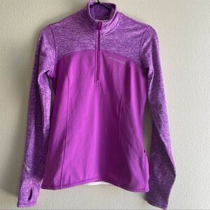 Brooks Running Half Zip Long Sleeve Pullover Top Purple M